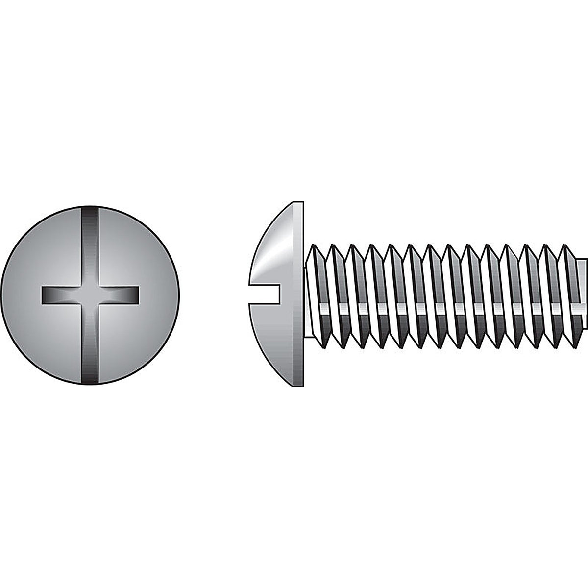 Hillman 111753 No. 10-24 x 1/2 in. L Combination Truss Head Zinc-Plated Steel Machine Screws 100/Pack