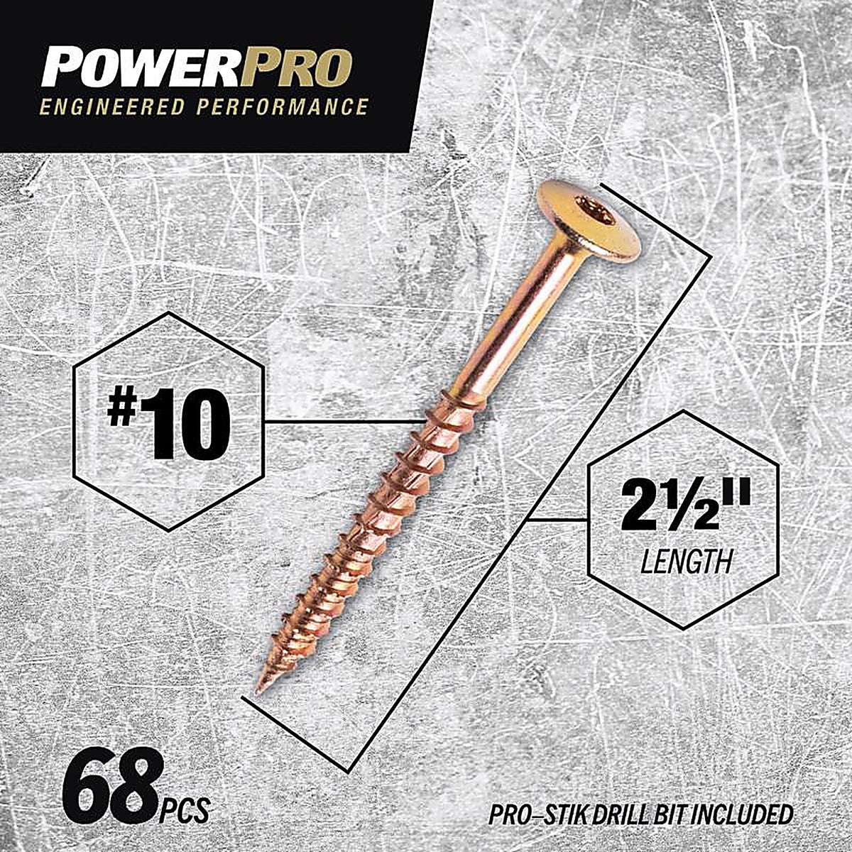 Hillman 116966 Power Pro One No. 10 x 2-1/2 in. L Star Wafer Head Multi-Material Screw 1 lb. 70/Pack