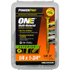 Hillman 116855 Power Pro One 1/4 in. x 1-3/4 in. L Star Flat Head Multi-Material Screw 1 lb. 37/Pack