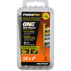 Hillman 116816 Power Pro One 1/4 in. x 4 in. L Star Flat Head Multi-Material Screw 8/Pack