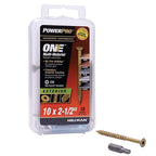 Hillman 116802 Power Pro One No. 10 x 2-1/2 in. L Star Flat Head Multi-Material Screw 15/Pack