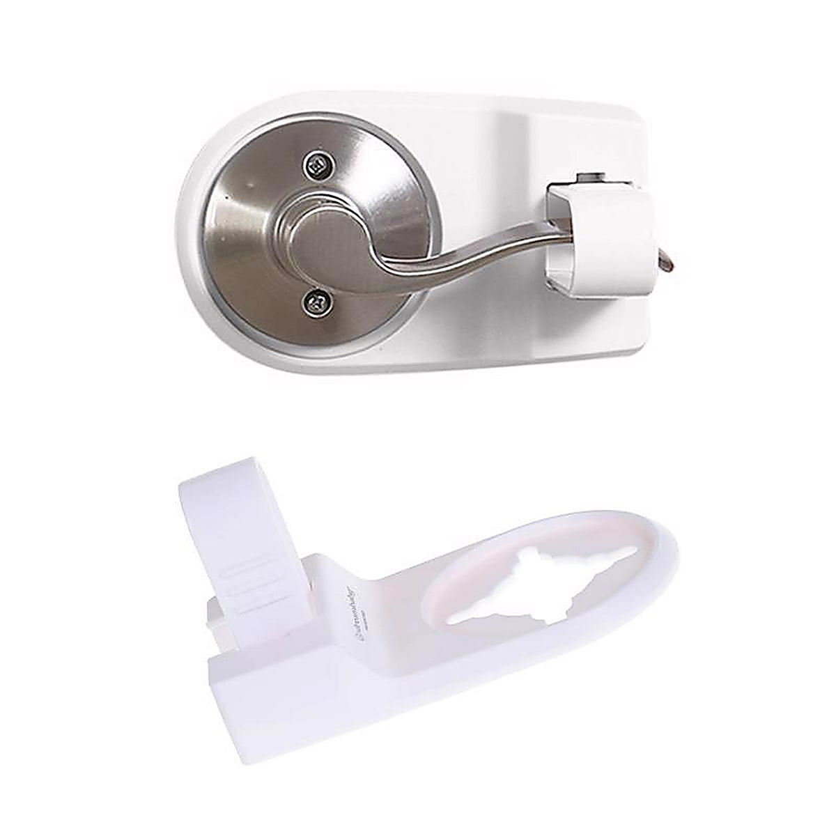 Dreambaby - L828 - White Plastic Lever Handle Lock 1 Pack