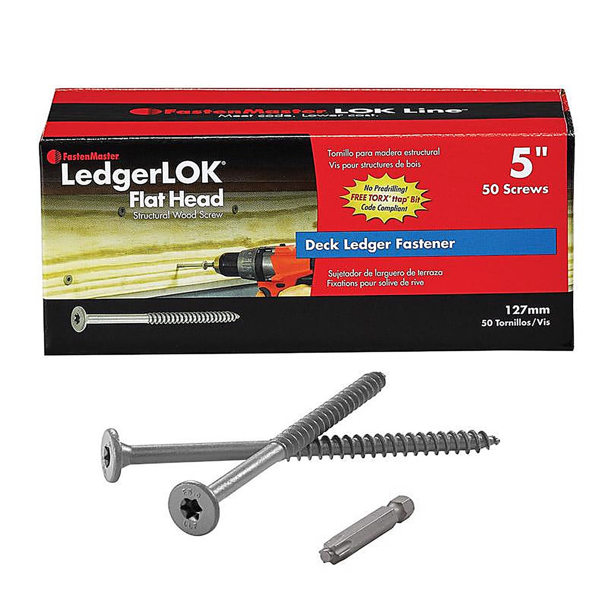 Fastenmaster - FMLLF005-50 - Ledgerlok No. 12 Each X 5 In. L Torx Ttap Flat Head Coarse Structural Screws