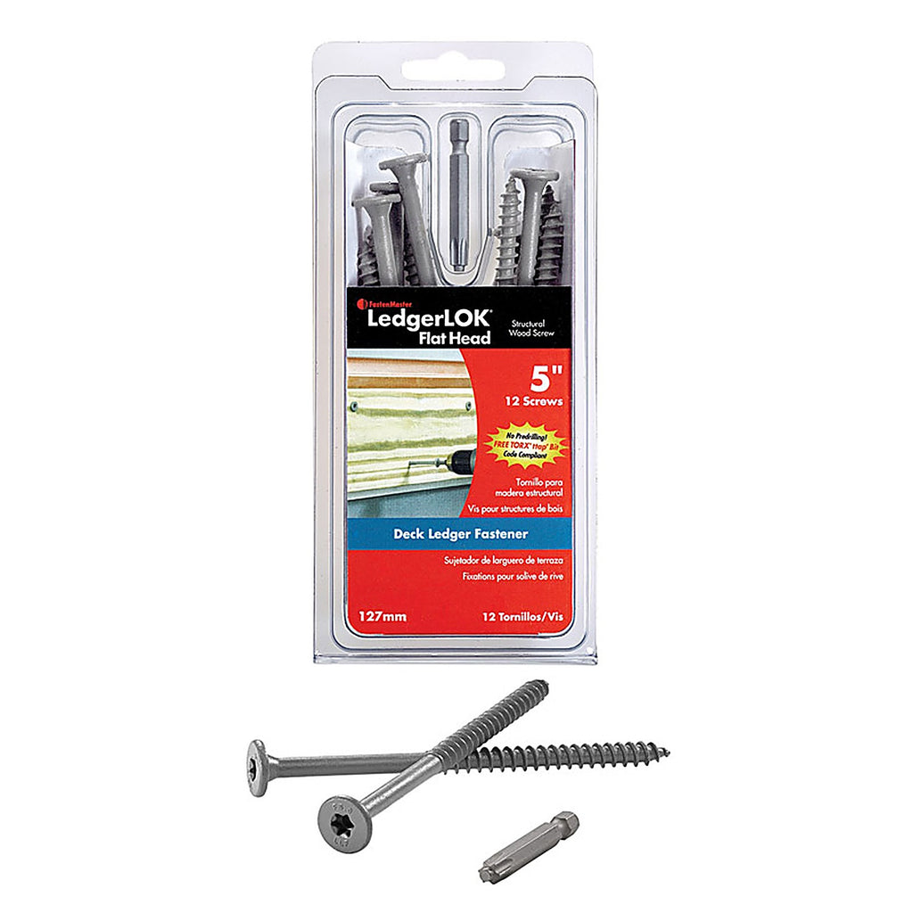 Fastenmaster - FMLLF005-12 - Ledgerlok No. 14 X 5 In. L Star Flat Head High/Low Structural Screws