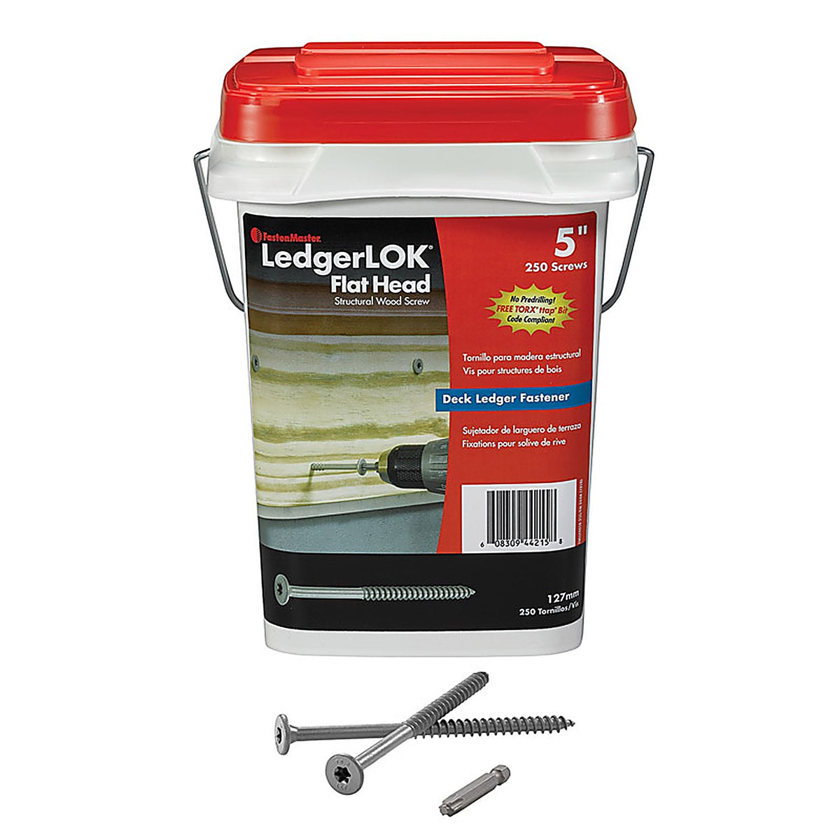 Fastenmaster - FMLLF005B-250 - Ledgerlok No. 14 X 5 In. L Star Flat Head High/Low Structural Screws