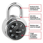 Master Lock - 1500D - 2-9/10 In. H X 1-7/8 In. W Steel Combination Dial Combination Padlock