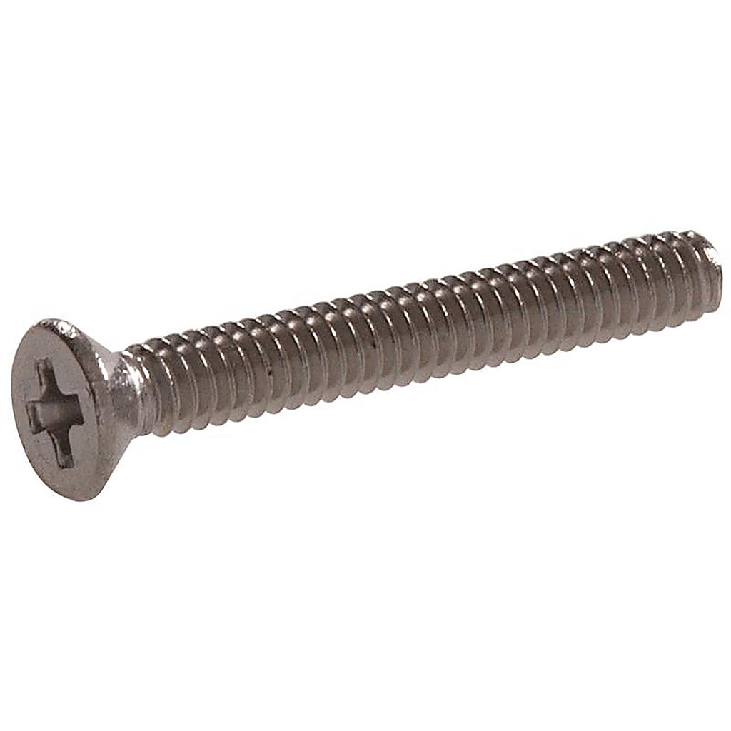 Hillman - 0825542 - No. 10-32 In. X 1-1/2 In. L Phillips Flat Head Stainless Steel Machine Screws 100 Pack