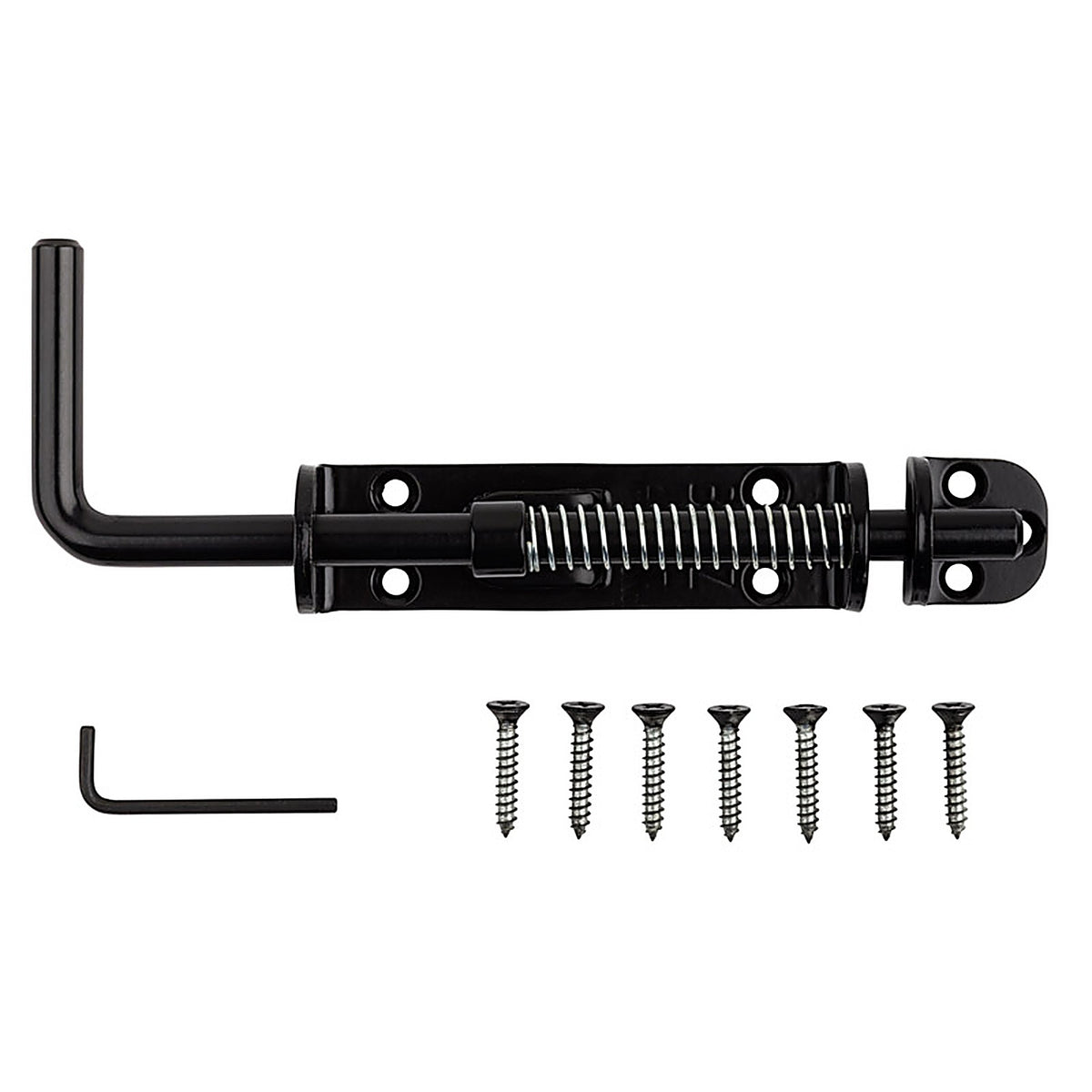 National Hardware N109-214 18 in. L Black Steel Sliding Bolt 1 pk