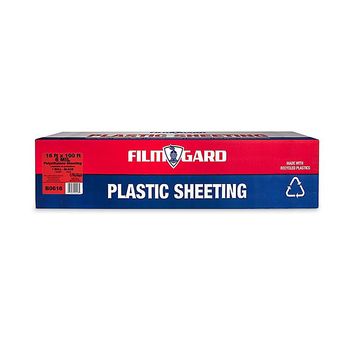 Film-Gard 626054 Plastic Sheeting 6 mil T X 16 ft. W X 100 ft. L Polyethylene Black 1 pk