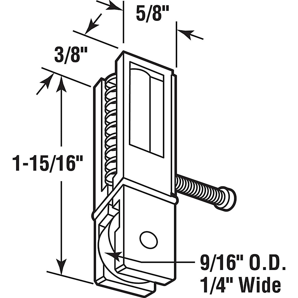 Prime-Line - B 544 - 3/4 in. D X 1/4 in. L Matte White Nylon Roller Assembly 2 pk