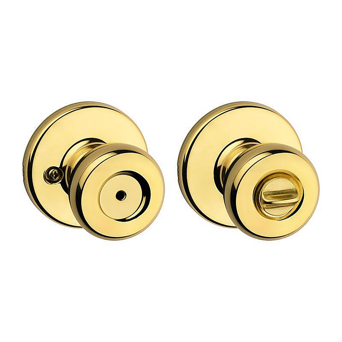 Kwikset 93001-923 Tylo Polished Brass Privacy Lockset ANSI/BHMA Grade 3 1-3/4 in.