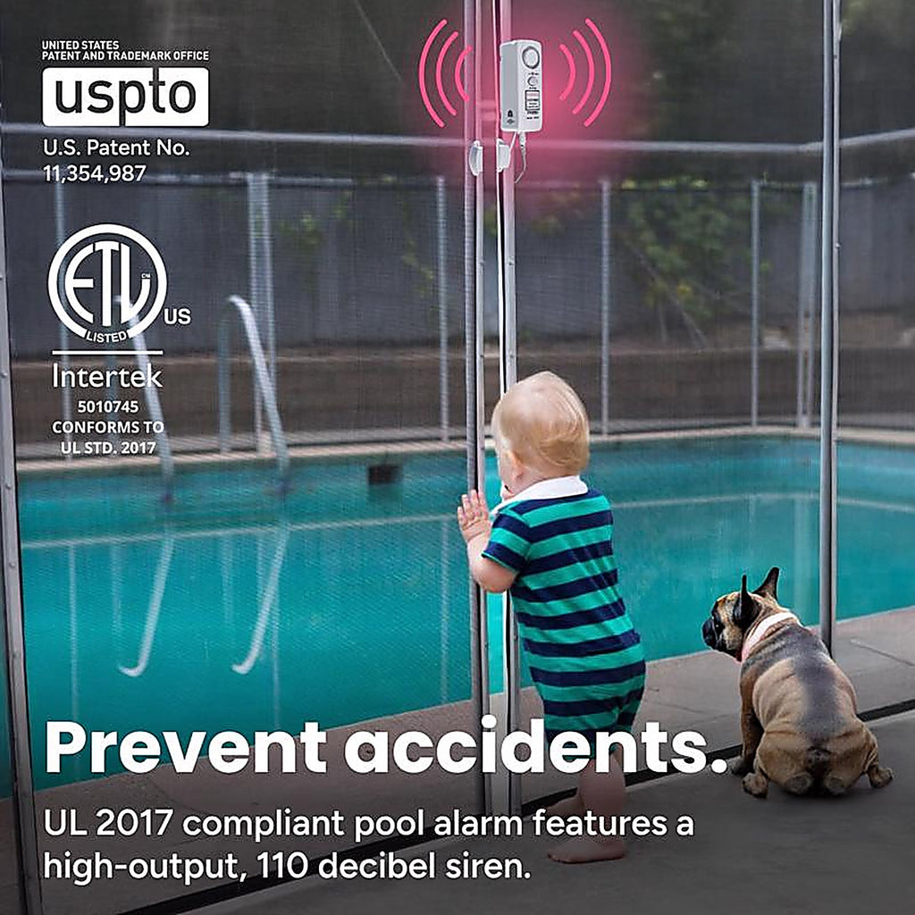 Techko - S187D - White Plastic Safe Pool Alarm