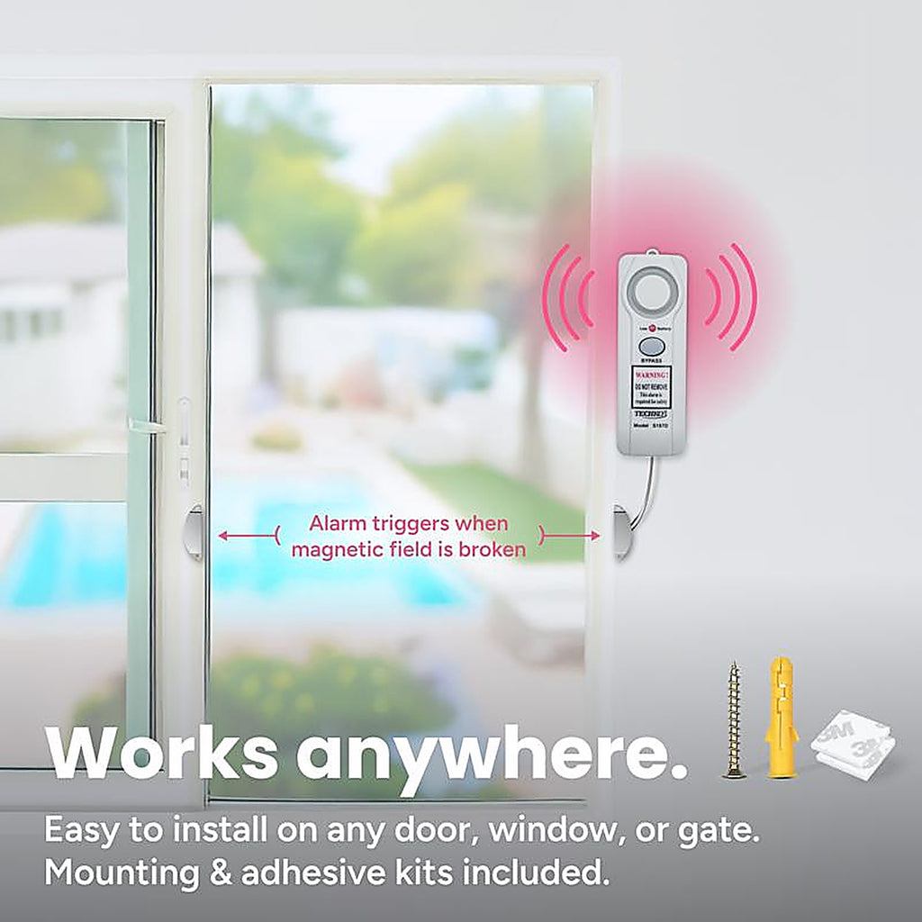 Techko - S187D - White Plastic Safe Pool Alarm