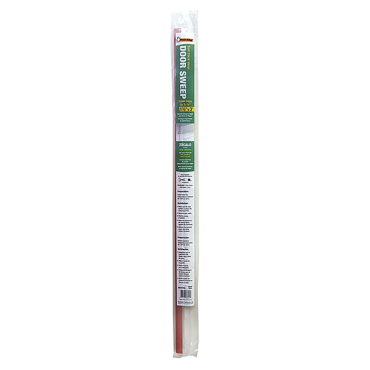 Frost King - DS101CL - Clear PVC Sweep for Doors 36 In. L X 1.5 In.