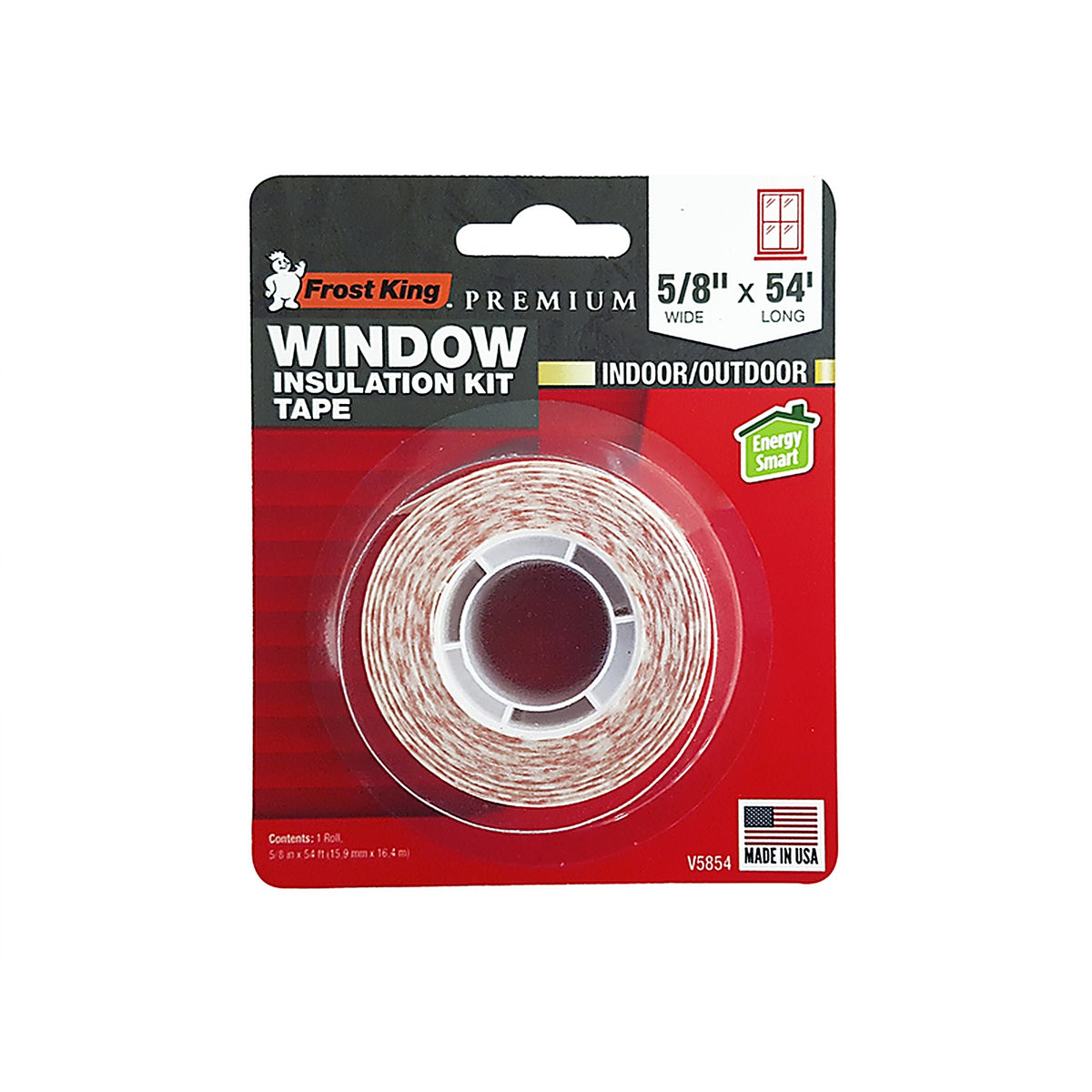 Frost King - V5854H - Clear Indoor and Outdoor Mounting Tape 5/8 In. W X 54 Ft. L