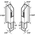 Prime-Line - N 6559 - Matte White Plastic Door Guide 1 pk