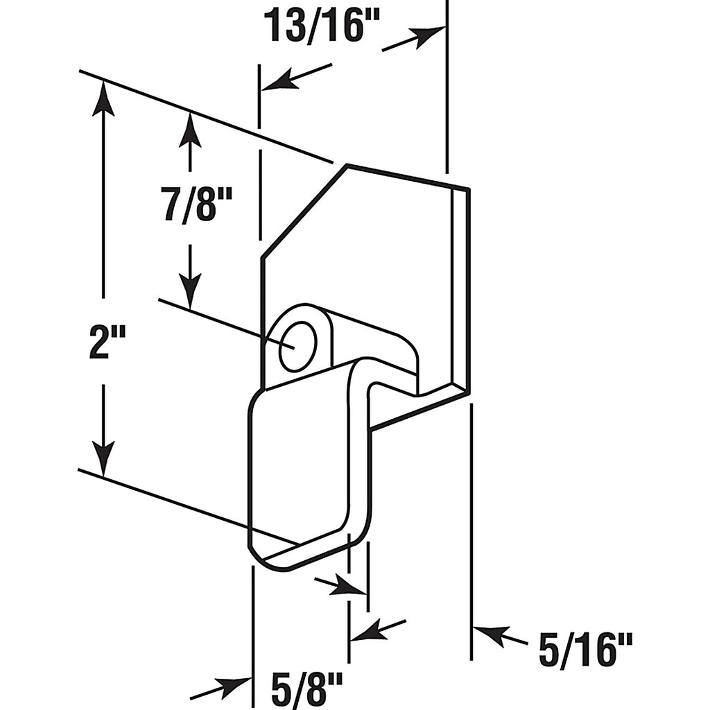 Prime-Line - N 6558 - Matte White Plastic Bi-fold Door Wheel Guide 1 pc