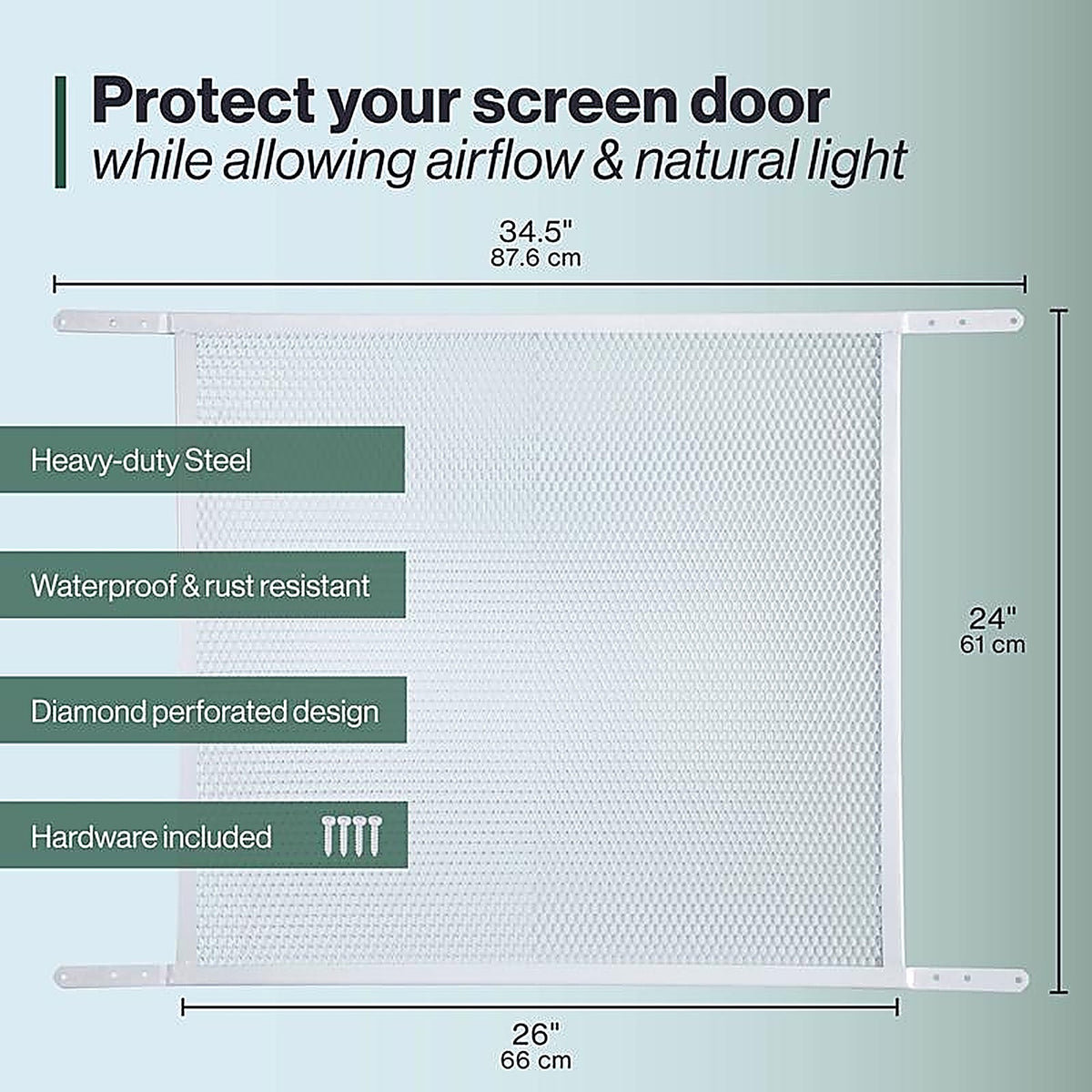 M-D - 14182 - Building Products 36 In. L White Steel Door Grille 1 Piece