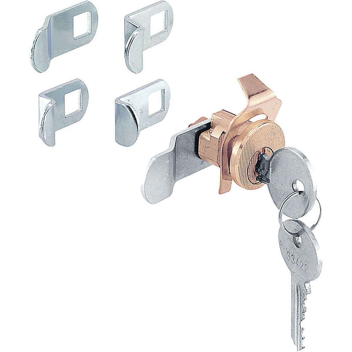 Prime-Line S4634 Brass Plated Steel Counter Clockwise Mailbox Lock