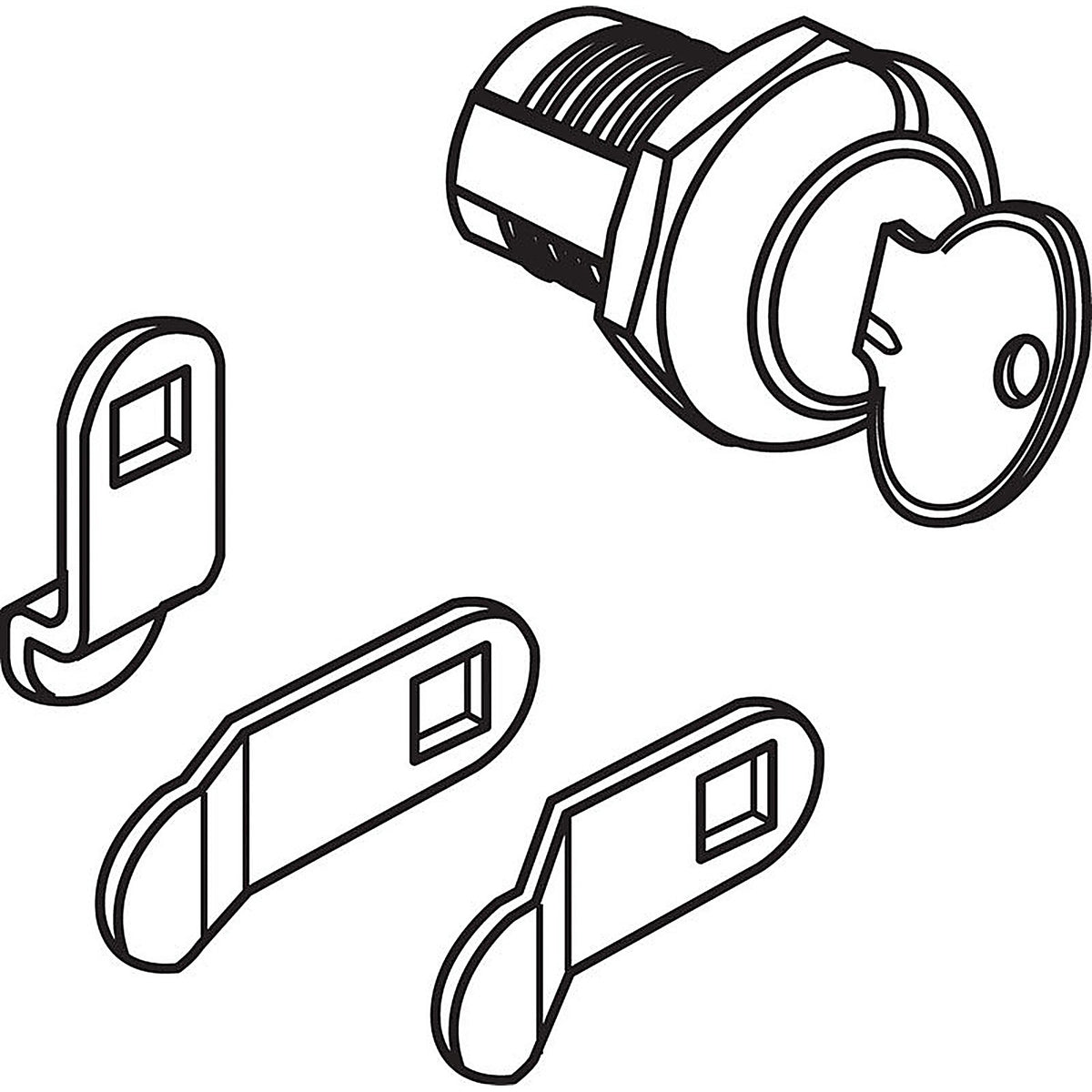 Prime-Line S4648 Brass Plated Steel Counter Clockwise Mailbox Lock