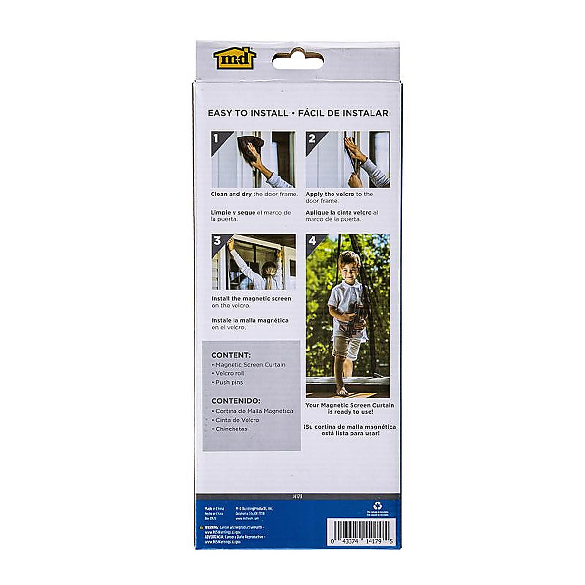 M-D - 14179 - Building Products Black Fiberglass Magnetic Screen Door 38 In. W X 83 In. L 1 Pack