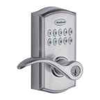 Kwikset 99550-001 SmartKey Satin Chrome Metal Electronic Touch Pad Entry Lever