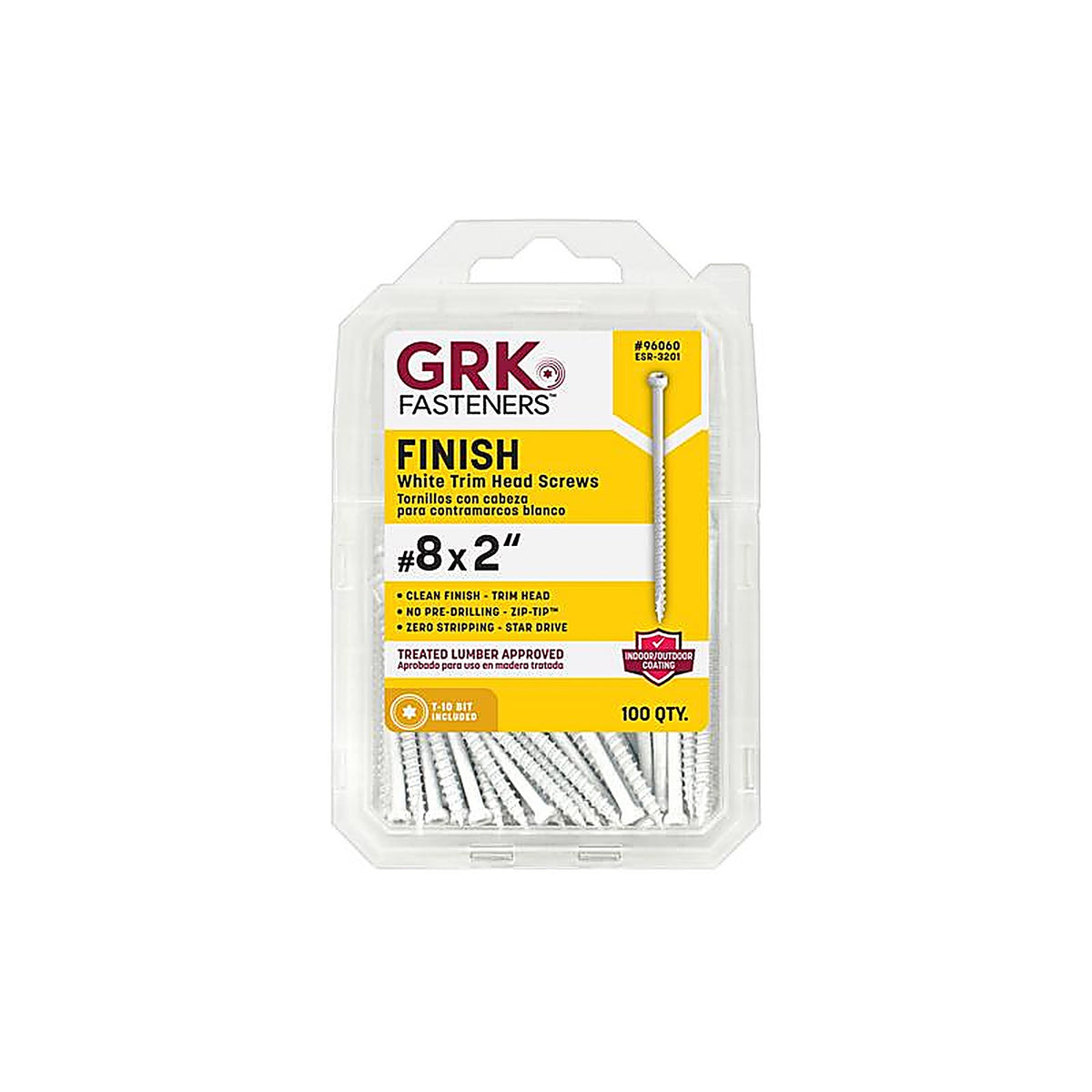 GRK Fasteners 96060 UberGrade No. 8 x 2 in. L Star Trim Head Construction Screws 100/Pack