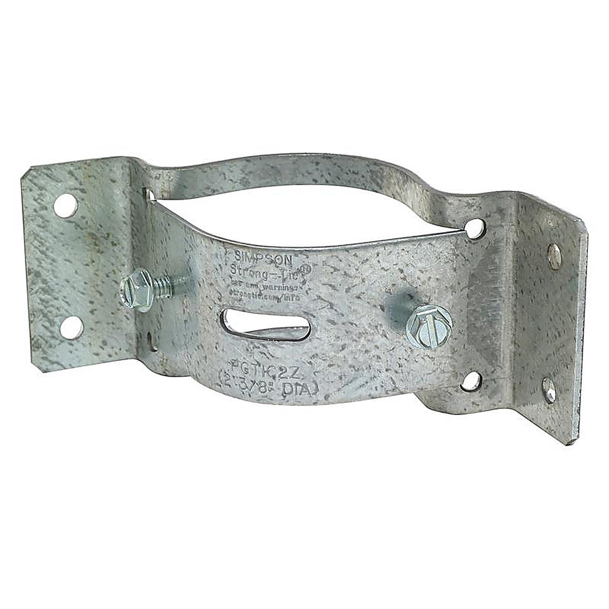 Simpson Strong-Tie PGTIC2Z-R 2.5 in. H x 4.75 in. W 12 Ga. Galvanized Steel Pipe Grip Tie
