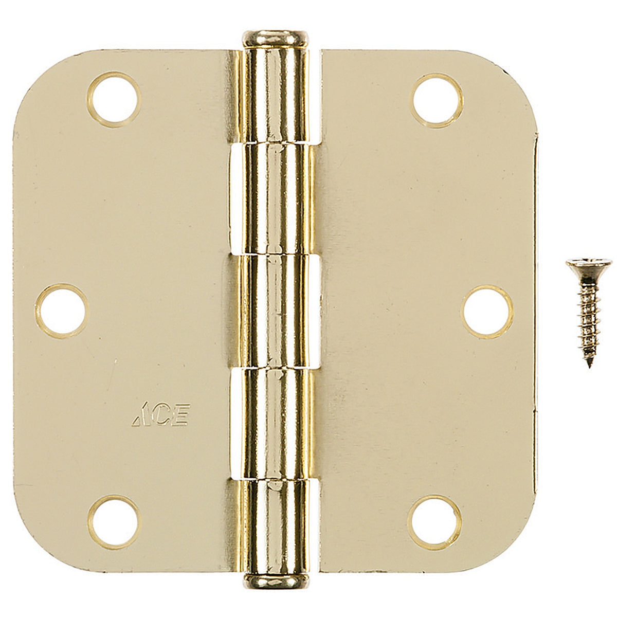 Hampton 01-3550-192 3-1/2 in. L Bright Brass Residential Door Hinge 12/Pack