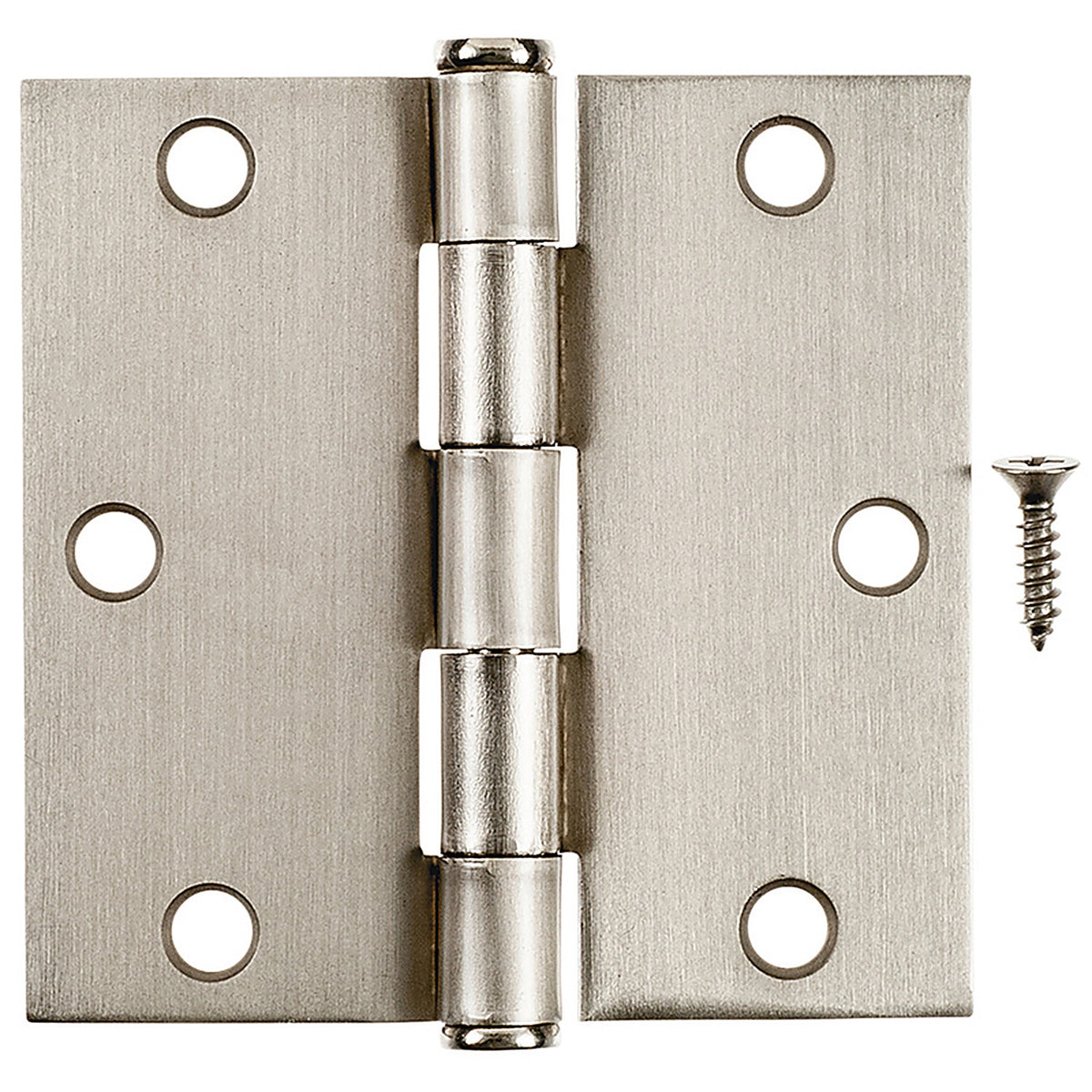 Hampton 01-3550-193 3-1/2 in. L Satin Nickel Residential Door Hinge 12/Pack