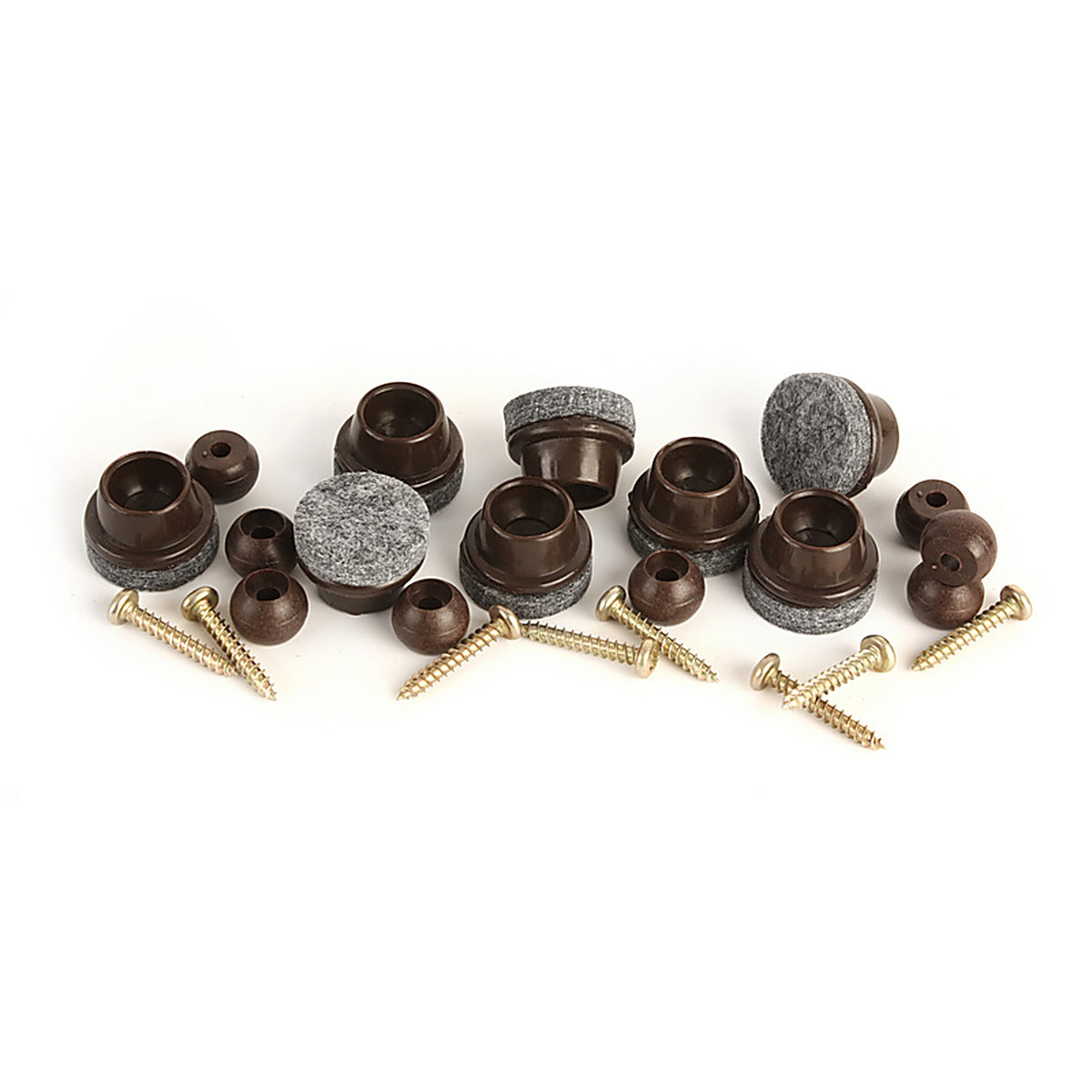 Slipstick - CB259 - Gorillafelt Brown/Gray 1 In. Screw-On Felt Chair Glide Set 8 Pack