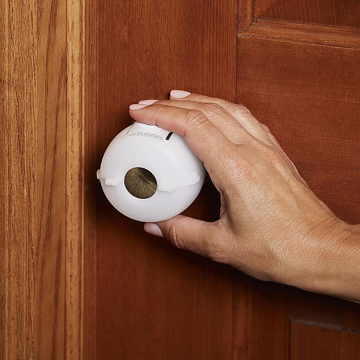 North States - 6148 - Toddleroo White Plastic Door Knob Covers 2 Pack