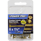 Hillman 42477 Power Pro No. 8 x 1-1/2 in. L Star Flat Head Exterior Deck Screws 75/Pack