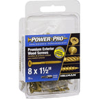 Hillman 42477 Power Pro No. 8 x 1-1/2 in. L Star Flat Head Exterior Deck Screws 75/Pack