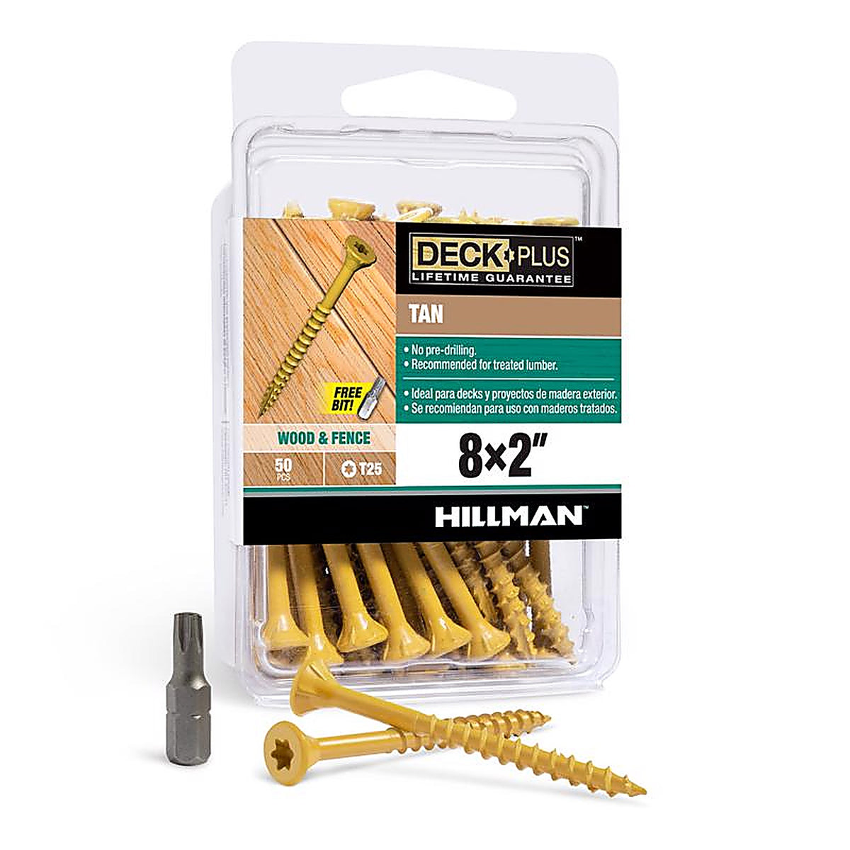 Deck Plus 42592 No. 8 x 2 in. L Star Flat Head Exterior Deck Screws 50/Pack