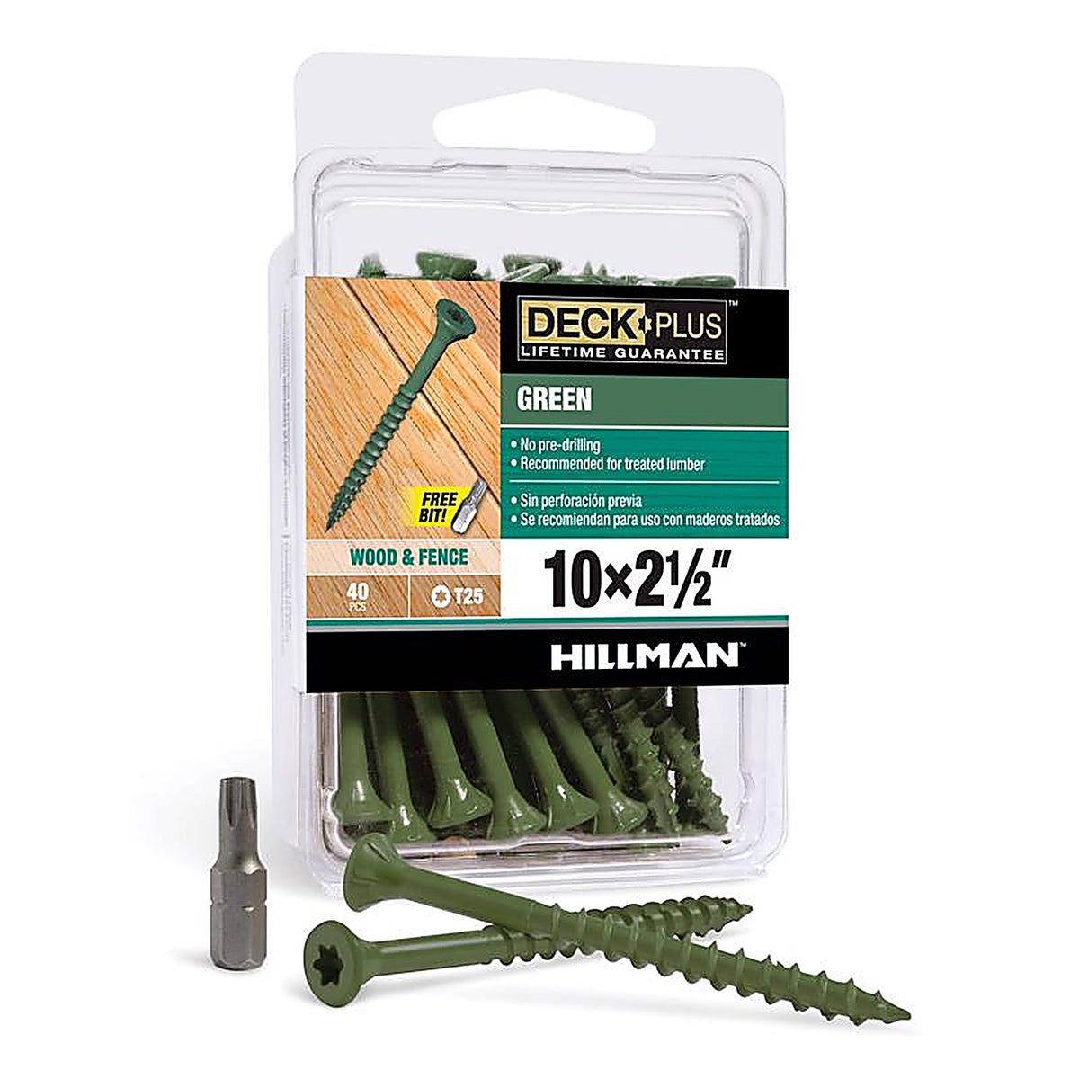 Deck Plus 42587 No. 10 x 2-1/2 in. L Star Flat Head Exterior Deck Screws 40/Pack