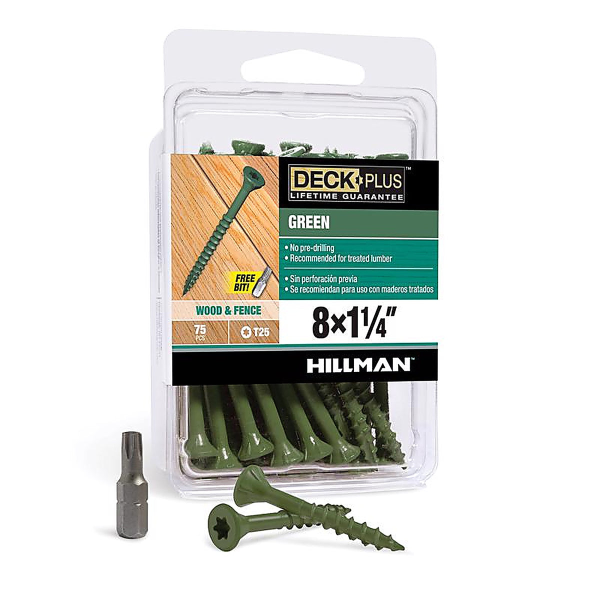 Deck Plus 42584 No. 8 x 1-1/4 in. L Star Flat Head Exterior Deck Screws 75/Pack