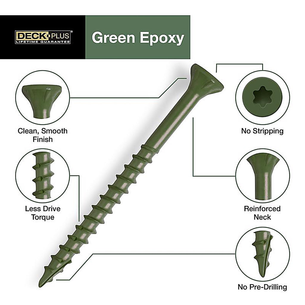 Deck Plus 42588 No. 10 x 3 in. L Star Flat Head Exterior Deck Screws 40/Pack