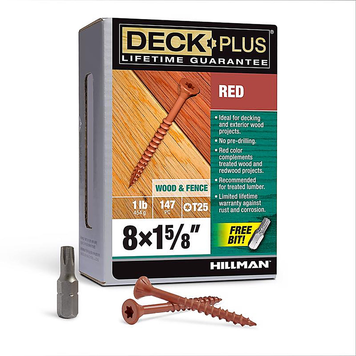 Deck Plus 48425 No. 8 x 1-5/8 in. L Star Flat Head Exterior Deck Screws 1 lb.