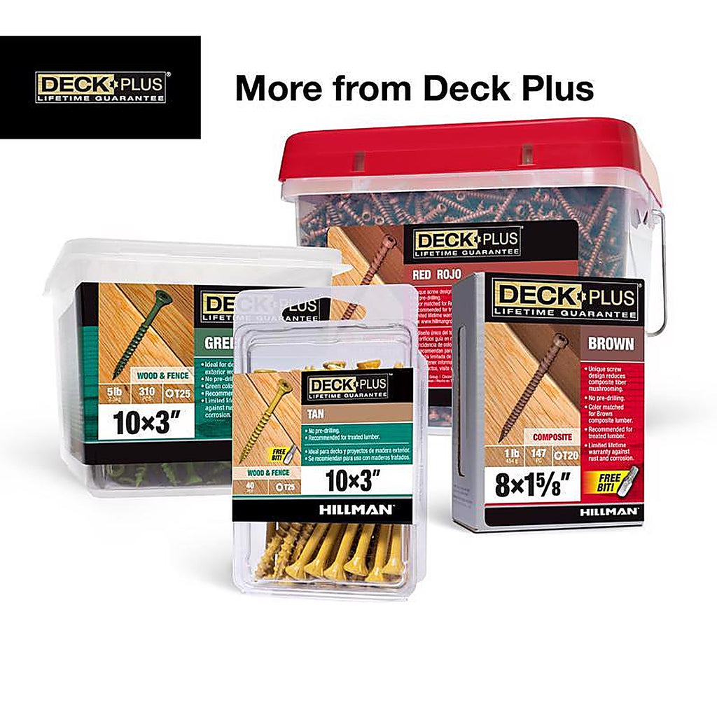 Deck Plus 48430 No. 10 x 2-1/2 in. L Star Flat Head Exterior Deck Screws 5 lb.
