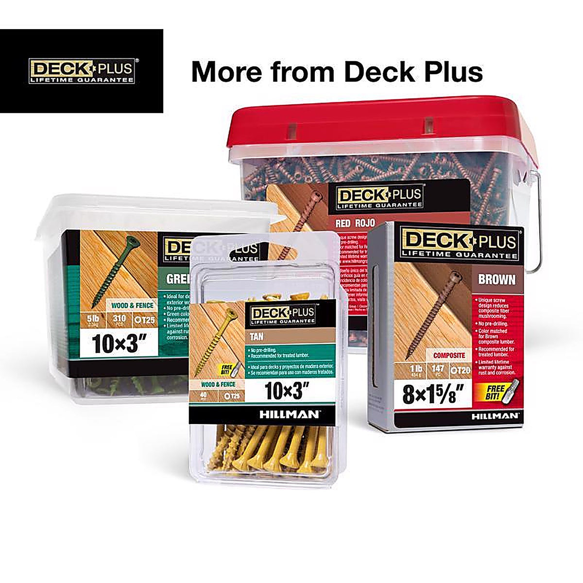 Deck Plus 48430 No. 10 x 2-1/2 in. L Star Flat Head Exterior Deck Screws 5 lb.