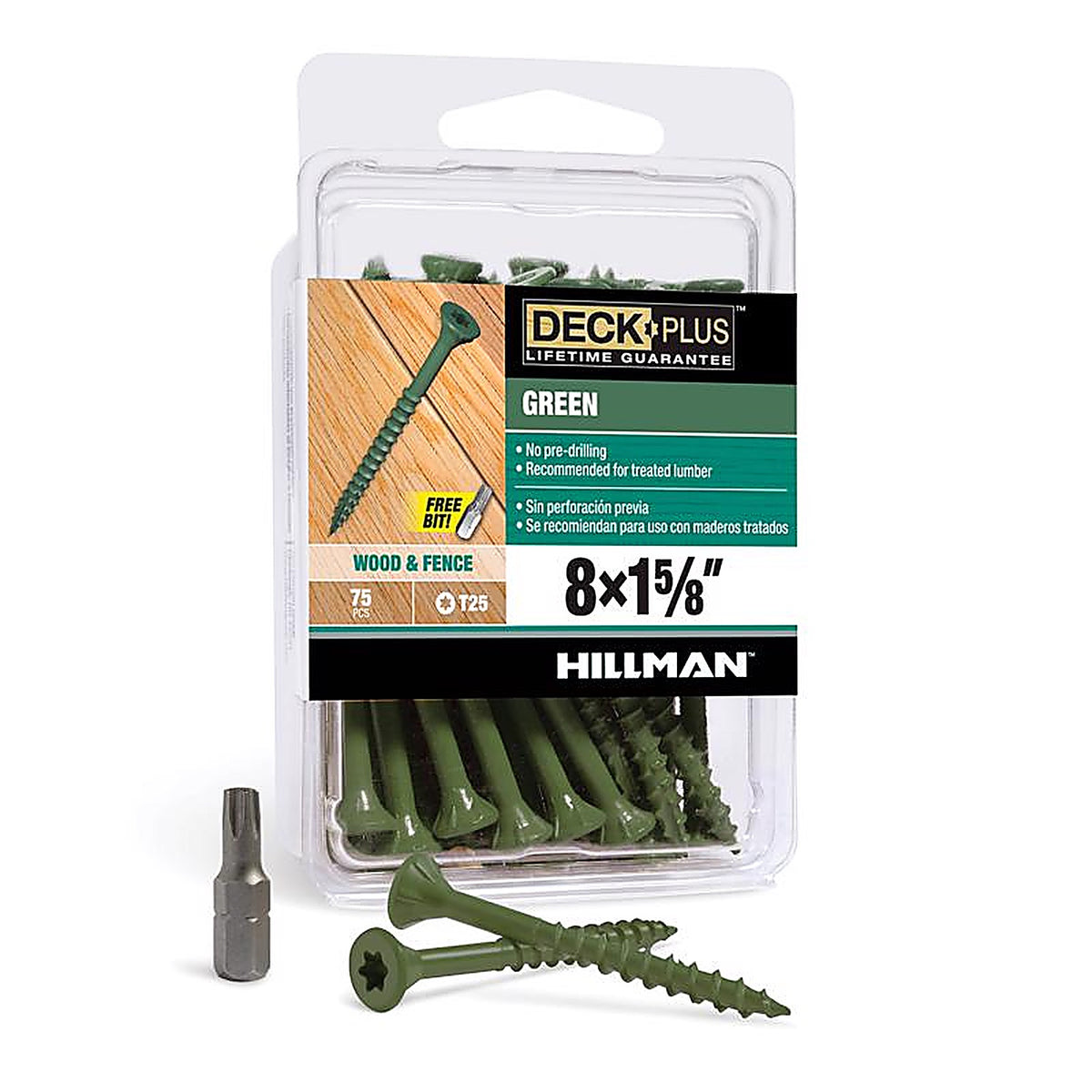 Deck Plus 42585 No. 8 x 1-5/8 in. L Star Flat Head Exterior Deck Screws 75/Pack