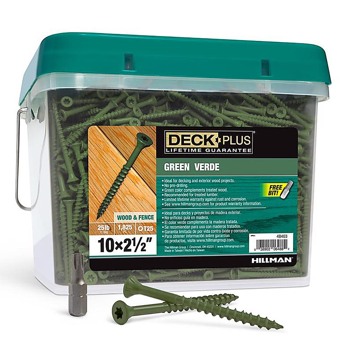 Deck Plus 48403 No. 10 x 2-1/2 in. L Star Flat Head Exterior Deck Screws 25 lb.