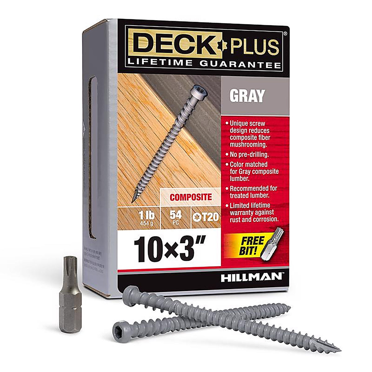 Deck Plus 48442 No. 10 x 3 in. L Star Flat Head Composite Deck Screws 1 lb.