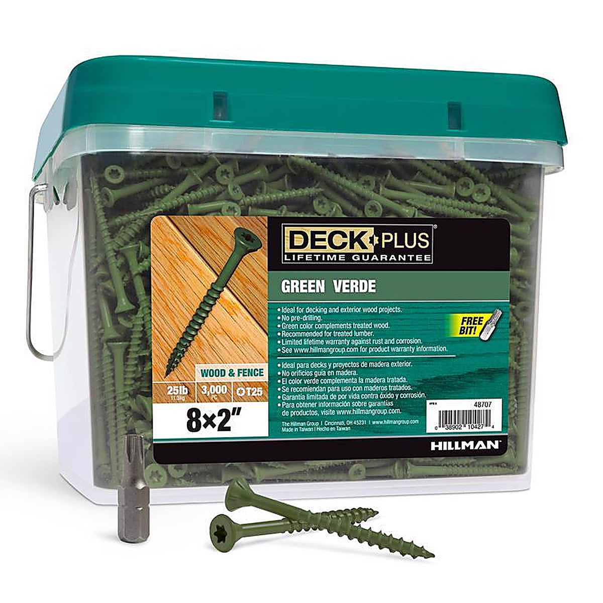 Deck Plus 48707 No. 8 x 2 in. L Star Flat Head Exterior Deck Screws 25 lb.
