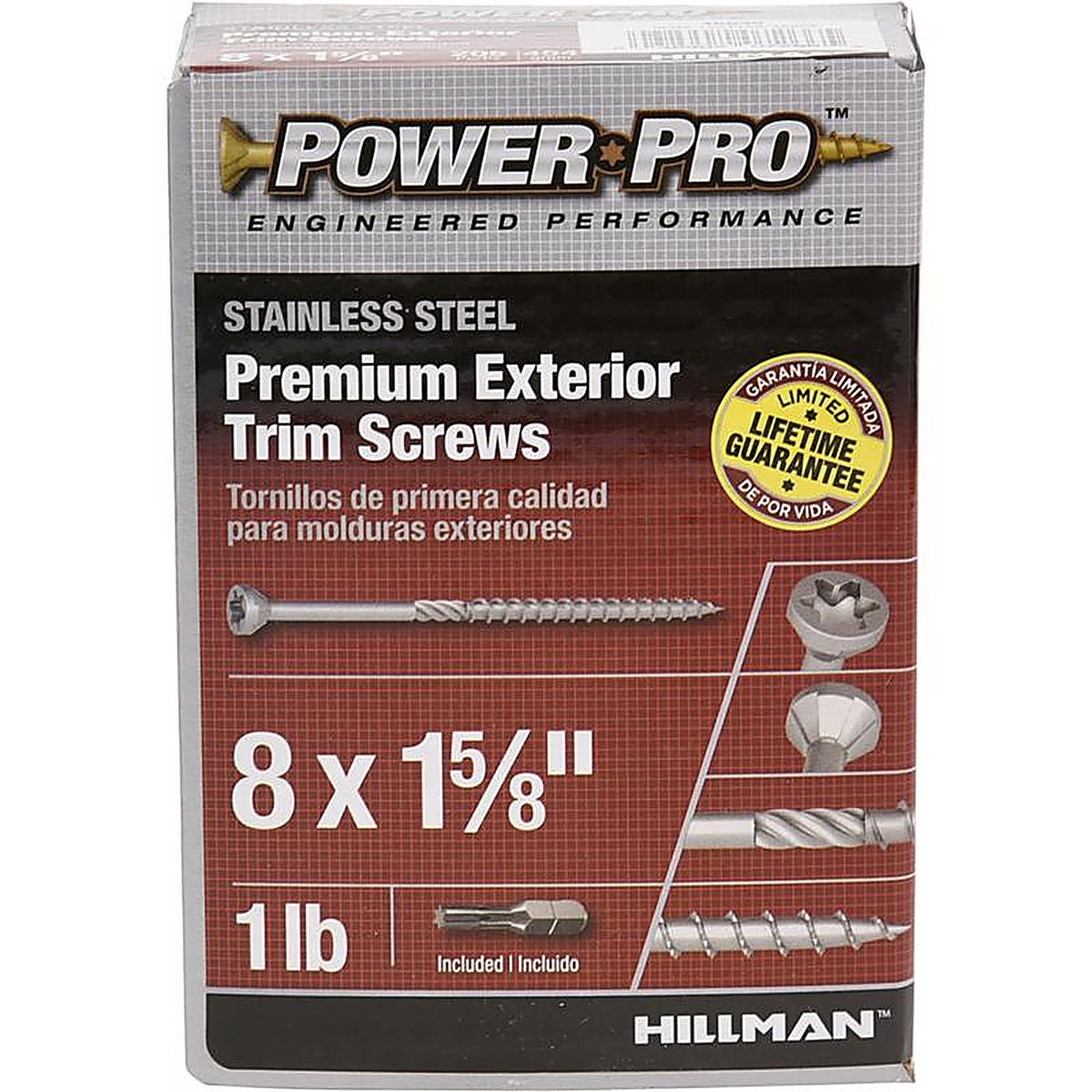 Hillman 48639 Power Pro No. 8 x 1-5/8 in. L Star Trim Screws 1