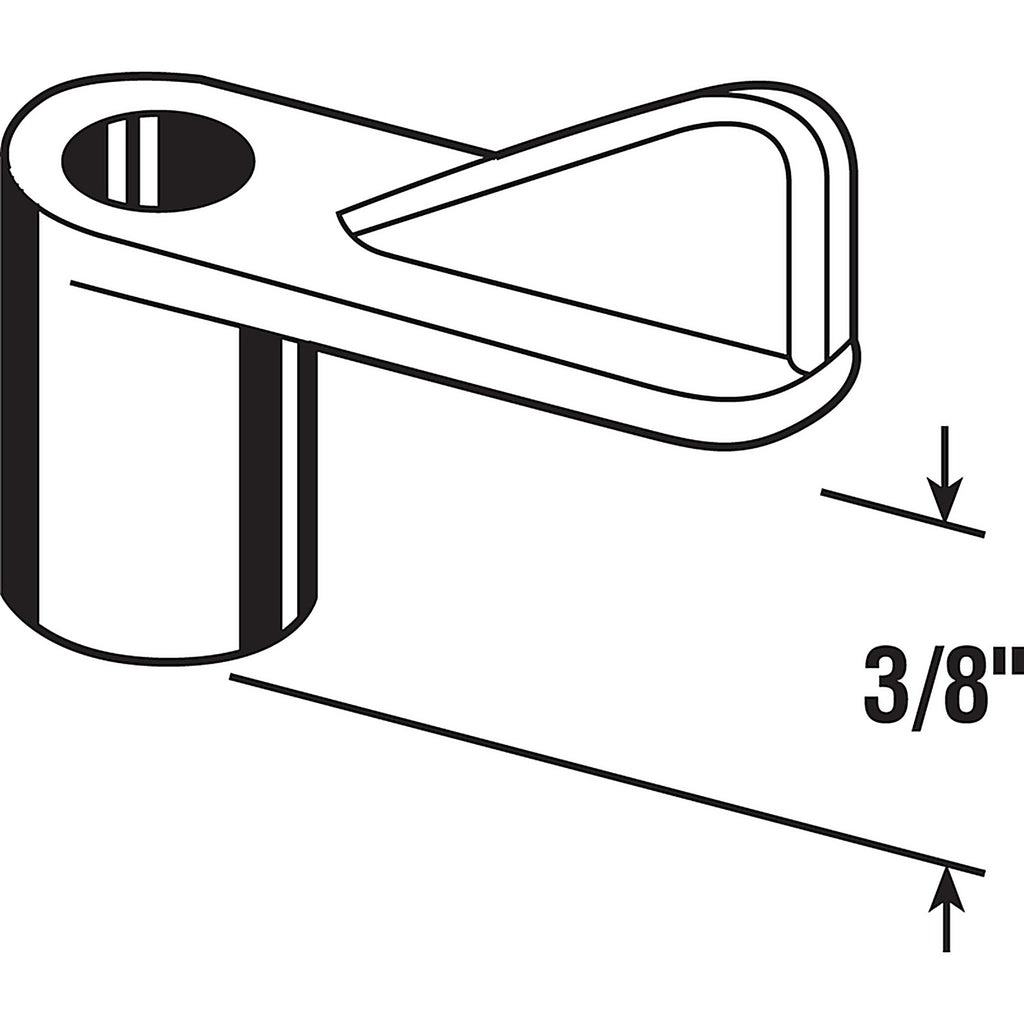 Prime-Line PL7774 Bright White Plastic Screen Clip For 3/8 inch 12/Pack