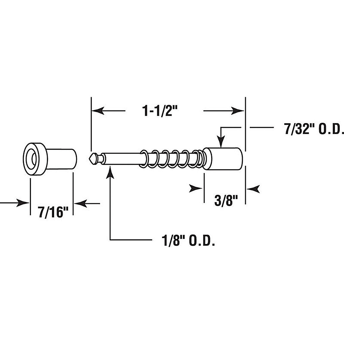 Prime-Line - PL14666 - Gray Aluminum Window Latch 7/16 In. W X 1-1/2 In. L 25 Pack