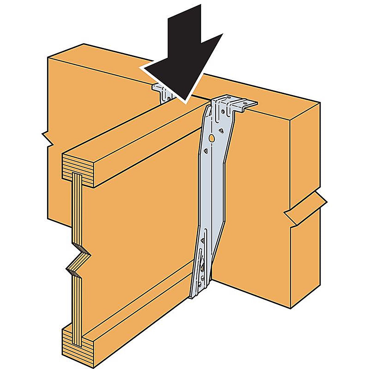Simpson Strong-Tie - ITS2.37/11.88 - Its 11.88 In. H X 2.37 In. W 18 Ga. Galvanized Steel Joist Hanger