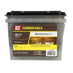 Grip-Rite 10C30BK 10D 3 in. Common Bright Steel Nail Flat 30 lb.
